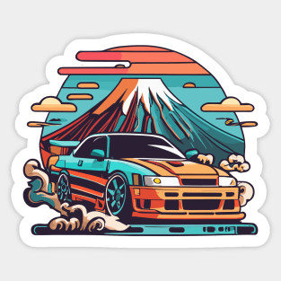 Mount Fuji Drift Racer Sticker